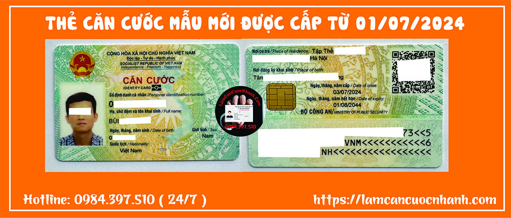 Thẻ căn cước mẫu mới được cấp từ ngày 01/07/2024