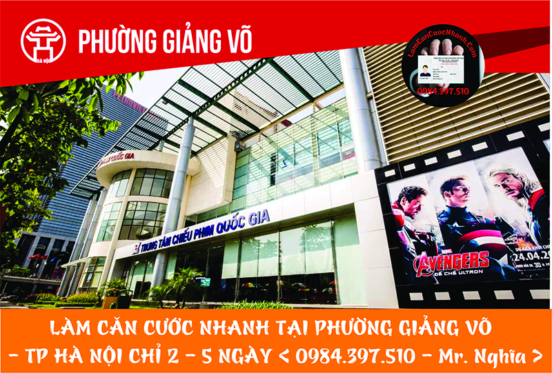 Làm Căn Cước Nhanh Tại PHƯỜNG GIẢNG VÕ