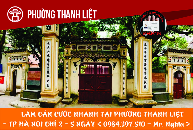 Làm Căn Cước Nhanh Tại PHƯỜNG THANH LIỆT