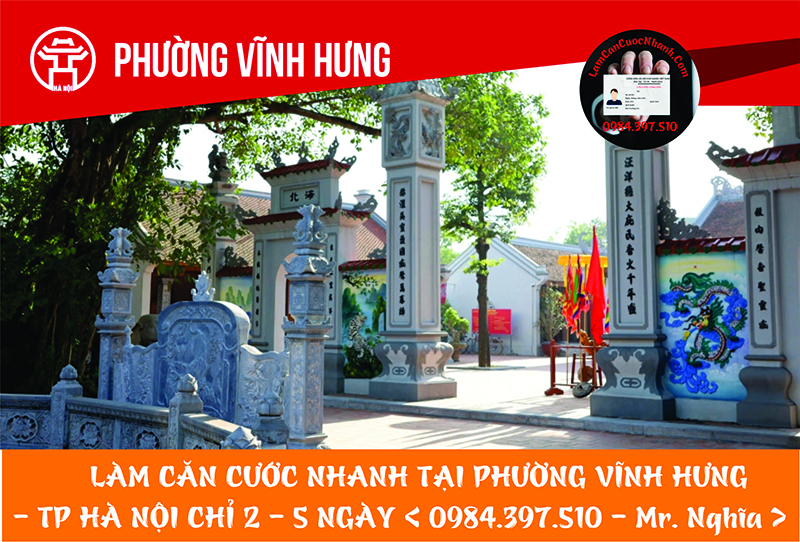 Làm Căn Cước Nhanh Tại PHƯỜNG VĨNH HƯNG